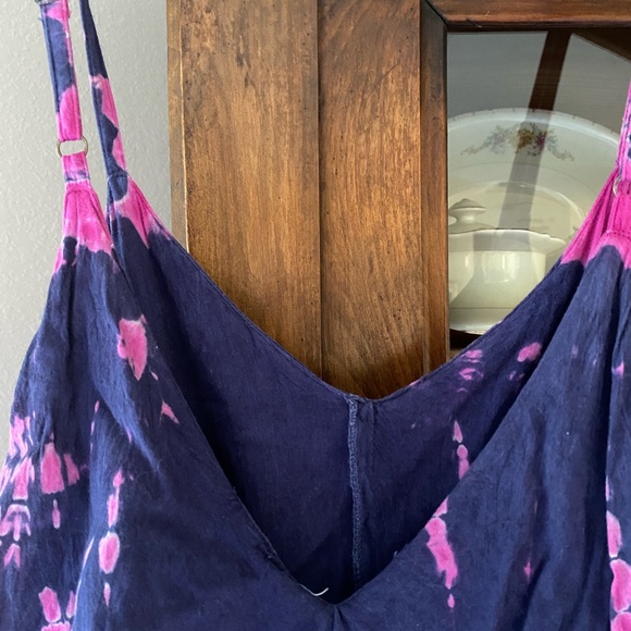 Japna Blue and Pink Tie Dye Maxi Dress - Picture 7 of 9